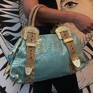 Luck and Charm turquoise purse